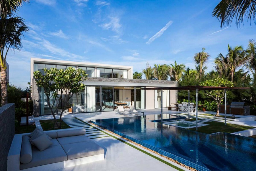 Villa med opholdsområde på taget. vietnam samstroi byggeri ...
